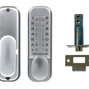 Codelocks CL155 mortice latch PBL silver grey